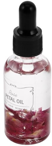 Genérico Aceite de Rosa para Reafirmar la Piel y Mejorar Elasticidad, Aceite Íntimo Hidratante en Envase de Vidrio para Cuidado Facial y Capilar