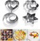 Cortadores de Galletas 12 piezas Acero Inoxidable con Formas de Corazón, Círculo, Estrella y Flor para Hornear Cocina