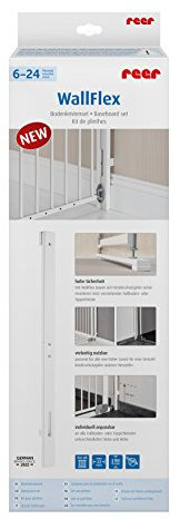 Reer WallFlex Abstandhalter zu Fußbodenleisten für alle Tür- und Treppengitter, weiß