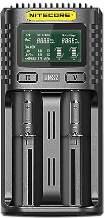 Nitecore UMS2 2 x Penlite Pro Lader (AA/AAA) met Indicator