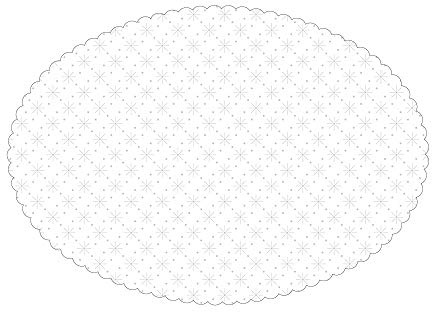 Tissue Tablettdeckchen mit Sterne - Punkte - Prägung in Weiss, 240/170 mm, oval, 250 Stück - Mank