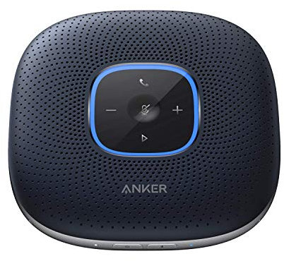Anker PowerConf - Altoparlante Bluetooth da conferenza con 6 microfoni integrati, registrazione audio migliorata, batteria da 24 pezzi, connettività USB-C, per home office