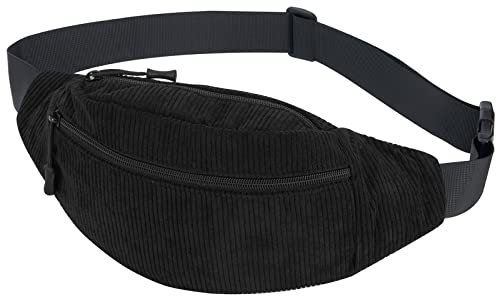 Jiliyote Cord Bauchtasche Gürteltasche Hüfttaschen 3 Fächer Brusttasche Bum Bags Outdoor Sport Reise Laufen Schule Fahrrad Fanny Pack für Damen Jungen Teenager Sportlich