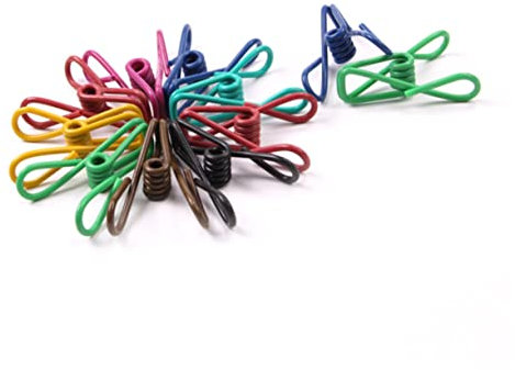 STOBOK 10stücke Teiliges Bunte Edelstahl Metallclips Multi-Purpose Farbige Clips Halter Für Kleidung Büro Tütenaufhänger Mit Rutschfester Geeignet Zur Organisation Und Wäscheaufhängung