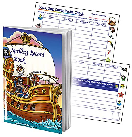 2 Pirate Themed School Spelling Record Book A5 Primary Teaching Services