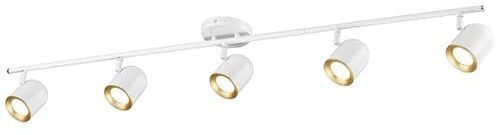 FEMILA Track Lighting, Led Track Light, GU10 Bulbs Included, 44 Flush Mount Ceiling Spot Lights, for Living Room, Gallery, Bedroom, Hallway, 4FS78TL-5 WH