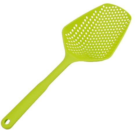 Cucchiaio Per Schiumarola, Colino da Cucina, Paletta Colino in Plastica PP Cucchiaio a Fessura Multifunzionale Integrato Per Cucinare Forniture da Cucina (Verde)