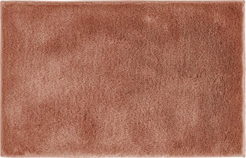 Andiamo badrumsmatta mjuk och fluffig halkfri tvättbar duschmatta 60 x 100 cm roströd