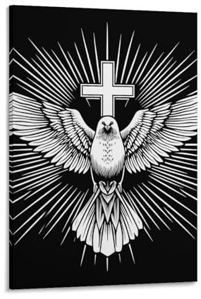 YTPONBCSTUG Poster Kreuz Bilder Stilvolle Wandbilder Jesus Leinwandbild Wohnzimmer Schlafzimmer Deko 16x24inch(40x60cm)