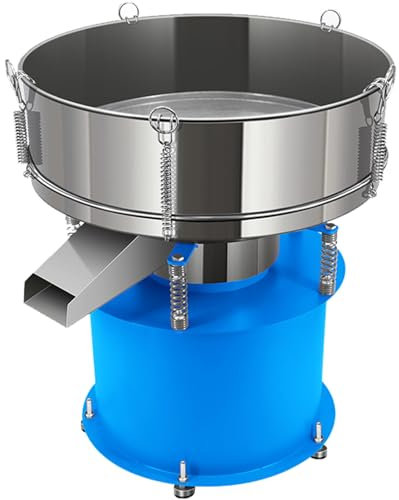 Automatic Powder Sifter, Electric Sieve Shaker Vibrating Machine with 60 Mesh Sieve Screen, Flour Sifter for Flour Powders 220V for Metal Chemical Industries Sand Soil Plastic Powder