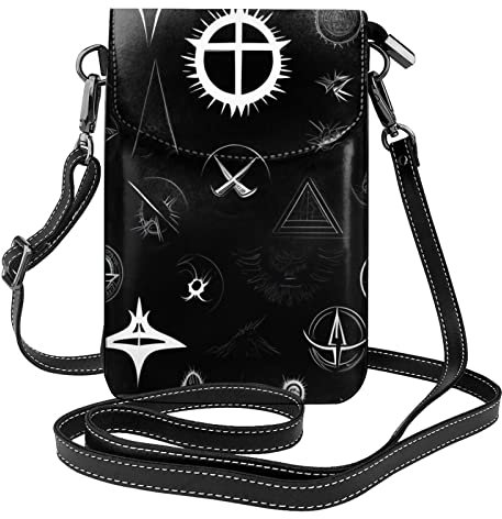 yefan Universe Damen-Crossbody-Tasche mit Reißverschluss, niedliche Geldbörse, Schultertasche, abnehmbarer Schultergurt, Schwarz und Weiß, Schwarz , Einheitsgröße