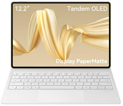 HUAWEI MatePad Pro 12,2 Pulgadas Tablet, Pantalla Tandem OLED PaperMatte, 144 Hz, 12GB+512GB, Teclado Glide, aplicación GoPaint, una Batería de 10100 mAh y Diseño Seda Dorada