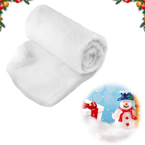 SilverChry Weihnachtsdeko Schneedecke, 80 * 240 cm Schneematten, Kunstschnee Deko Decke, Weiche und Flauschige Weihnachts-Schneeflocken-Decke, Dekorationen für Weihnachten und Winter