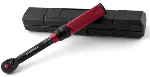 LEONTOOL Clé dynamométrique 1/4 Drive Click 5-25 Nm Double Direction Réglable 72 Dents Vélo Clé dynamométrique Haute Précision ± 3% avec Tête de Libération Rapide pour Réparation de Vélo, Moto et