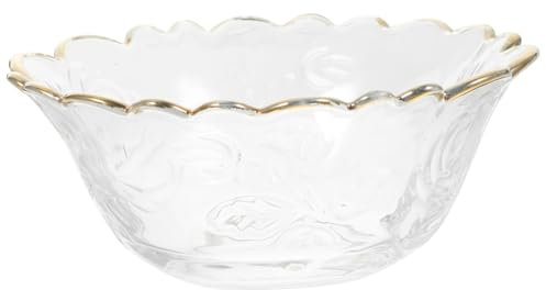 KICHOUSE Ciotola Di Vetro Grande Insalatiere Da Portata Ciotole Per Dessert e Frutta Ciotole Di Vetro Riutilizzabili Per Feste e Intrattenimento