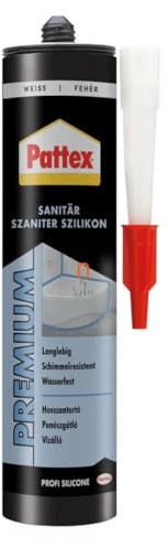 Sanitärsilikon Weiß – Schimmelresistenter Silikon-Dichtstoff für Bad, Küche & Sanitär – UV- & wasserbeständig – 1K Silikon für Innen & Außen (1 x 280ml)