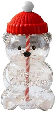 Honey Bear Straw Cup – Simpatica tazza in vetro a forma di orso con cannuccia, 2026 nuova tazza da caffè resistente al calore per latte, succo e tè, adorabile per bevande e dessert