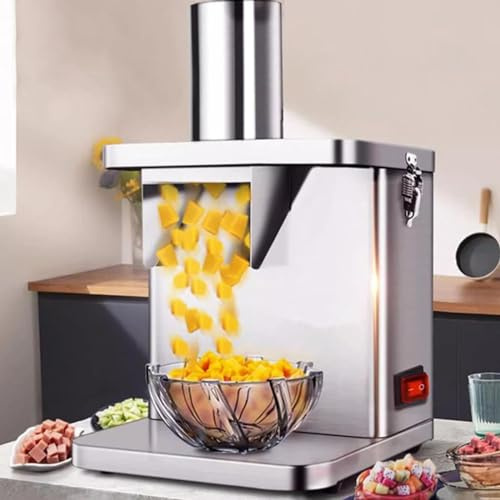 Electric Vegetable Choppers Vegetable Fruit Chopper SlicerVegetable Slicer Electric Electric Vegetable Shredder Machine, Commercial Vegetable Cutter, 2-in-1 Electric Vegetable and Fruit Dice