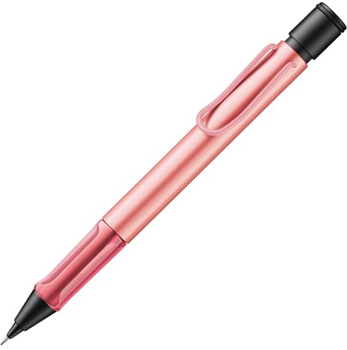 Lamy AL-star flamingo Druckbleistift in Strichbreite 0,5 mm & Radiertip | Lamy Bleistift mit transparentem, ergonomischem Griff & Gehäuse aus Aluminium - Bleistift mit Feinstrichmine M 41