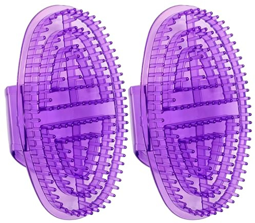 2PCS Silikonmaterial Massagebürste Körper für Kopfhaut und Körper