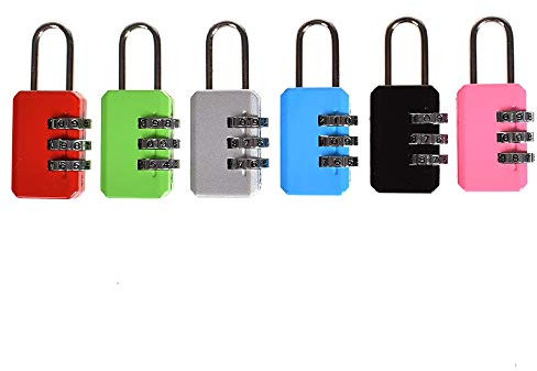 3 Stelliges Buchstaben Vorhängeschloss Zahlenschloss, 1 Stück Rücksetzbaren Zahlenschloss Kombinationsschloss Schrank Koffer Zahlenschloss (Schwarz/Grau/Blau/Rosa/Rot/Grün)