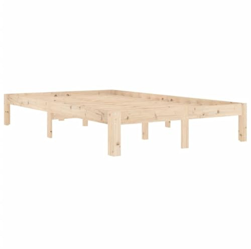 vidaXL Massivholzbett Bettgestell mit Lattenrost Bett Holzbett Bettrahmen Doppelbett Schlafzimmerbett Schlafzimmermöbel Kiefer 120x200cm