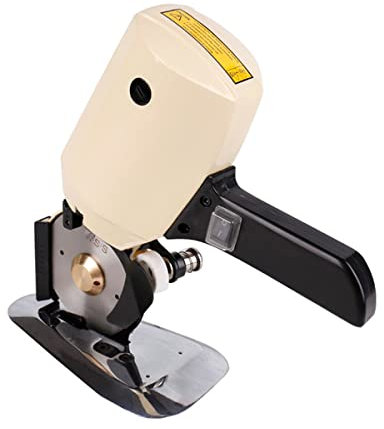 scosao Mini Elektrischer Industrieller Stoffschneider, Elektrische Rotationsmesser-Stoffschneidemaschine Kabelloser Rundmesser Stoffschere, 30 mm Maximale Schnittdicke für Textiles Lederpapier