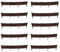 Ogrodzenia Wiklinowe Clôture en Osier - Lot de 10-120 cm x 20 cm - Clôture tressée - Rouleau de Bordure de Saule - Bordure Jardin - Palissade Exterieur - Faite à la Main