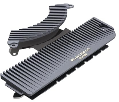ElecGear Heatsink Ultra for PS5 Pro and Slim SSD, Heat Pipe + 2x Aluminum Heat Sinks + Heat Bridge for internal PCIe M.2 NVMe Gen4 Memory, SSD Fixing Kit incl.