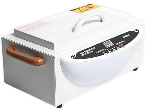 JOJOCOSMO Stérilisateur à haute température 500 W Stérilisateur à air chaud 2,5 litres Stérilisateur à chaleur sèche pour studios de pédicure, salons de coiffure, salons de manucure, cosmétiques et