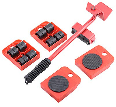 Möbelheber und 4 Stück 9,9 x 8 cm Möbelgleiter-Set, Möbelrollen, max. bis zu 150 kg, 360 Grad drehbare Pads, einfach neu gestalten und neu anordnen