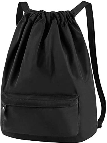 Comius Sharp Turnbeutel, Unisex Sportbeutel Kordelzug Beutel Rucksack Kordelzug Turnbeutel Daypack Gymsack Gym Bag Beutel Sportbeutel Rucksack für Damen & Herren (Black)