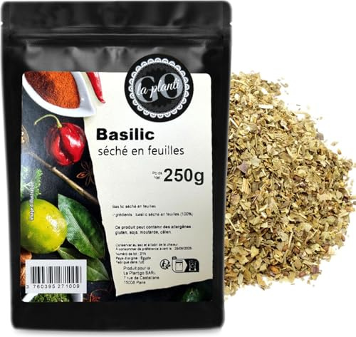 Basilic séché en feuilles 250 g - LA PLANTIGO