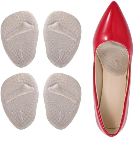 Lot de 2 paires de coussins pour plante des pieds pour femme, coussinets métatarsiens confortables pour talons hauts, coussinets de talon pour chaussures, semelles intérieures pour changement de poids
