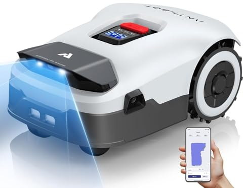 Robot Cortacésped Inalámbrico Periférico - 3600㎡, RTK Banda Completa+4 Ojos Visión de IA Cortacésped Robot Césped, Cartografía Automática, 30 Multi-Zonas, Evita Obstáculos, Antivol, ANTHBOT Genie3000