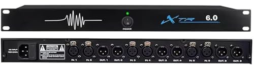 Professioneller Feedback-Unterdrücker, Audioprozessor, Mikrofon-Rückkopplungs-Frequenzwandler, digitale Rückkopplungsunterdrückung Stufe 5, for Bühne, KTV, Bar und Party(6 in 6 out)