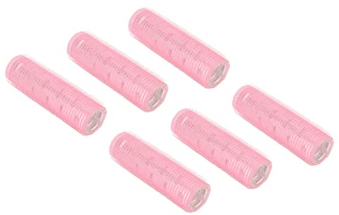Juego de rulos térmicos de aluminio, 6 piezas, para cabello medio-corto, con autoagarre sin pinzas, ideal para rizos sueltos y flequillo, compatible con secador de pelo sin daño térmico