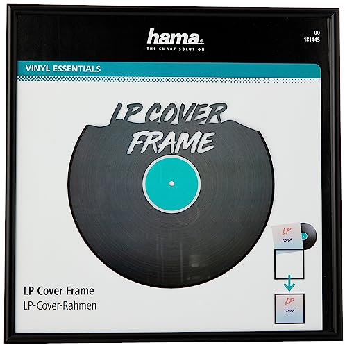Hama Vinyles ram (för 33 rotationer, aluminium, 31,5 x 31,5 cm), svart