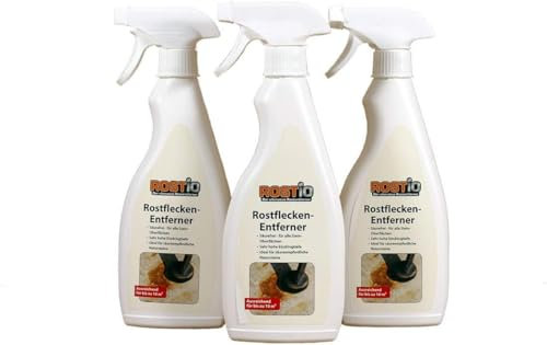 Traitement antirouille ultra efficace de Rostio pour les surfaces en pierre | nettoie les taches de rouille sur la pierre, le marbre, le granit et votre terrasse (3 x)