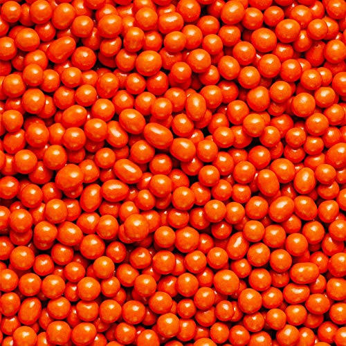 simply topps 6mm Edible Chocolate Balls Cake or Cupcake Decoration Sprinkles (Orange, 30g)