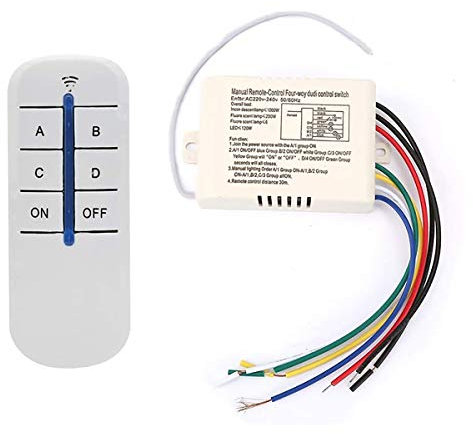 Mando a distancia inalámbrico para interruptor de pared, 1/2/3/4 vías, encendido/apagado, 220 V, receptor digital de luz de pared con batería