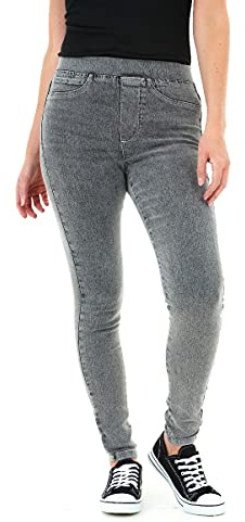 M17 Women Ladies Denim Jeans Jeggings Skinny Fit Classic Casual Trousers Pants with Pockets (24, Acid Black), 5056242855217