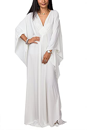 LikeJump Donna Boho Kaftan Cover ups Costumi da Bagno Vestito da Spiaggia Abito Kimono Maxi Dress