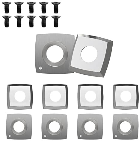Hartmetall Wendeschneidplatten Set,CEIEVER Wendeplatten Hartmetall Cutter Set für Drehmaschinen Drehmeißel Drehstahl Drechselzubehör für Holz Drechselwerkzeug