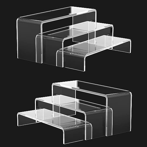 DRERIO Espositore in Acrilico Trasparente, 6 Pezzi Espositori in Plexiglass, Display in Acrilico per Cupcakes, Profumi, Oggetti da Collezione, Cosmetici, Decorazione e Esposizione Artigianale