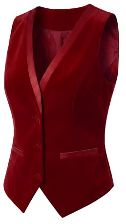 Allegra K Gilet pour femme en velours steampunk vintage 2025 sans manches