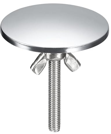 sourcing map Kitchen Sink Hole Covers, 1Pcs - Zinc Alloy Faucet Hole Cover, Soap Dispenser Hole Cover for Washbasin Sink Countertop Counter Space (Bright Chrome)
