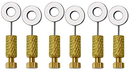 Aghi da cucito per lavori in pelle, per lavori fai da te fatti a mano in pelle, aghi di fissaggio per sutura, 0-6 mm e 6-12 mm, perno a posizione fissa (12 pezzi)