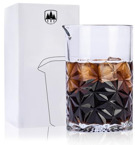 Raisaplin 24oz/700ml Cocktail Mixing Glass - Thick Bottom Seamless Crystal, a Must - Have for Classic Cocktail Enthusiasts, Perfect for Home Bars, Parties, and Upscale Dining Events