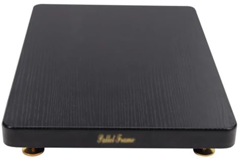 ZDHFFFUK 1-stufiges HiFi-Rack, AV-Regal, TV-Ständer, HiFi-Verstärkerschrank, Schwarz, 19 x 25 cm (1 Ebene)